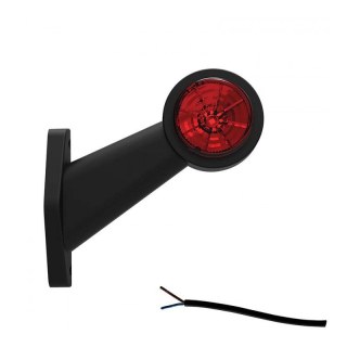 feu d'encombrement rouge/blanc droit câble 200 mm 12/24V