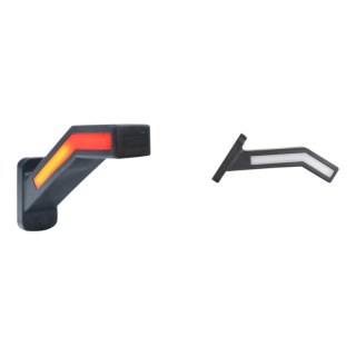 feu d'encombrement 1390 DD P rot / blanc / orange droit 400mm, LgY-S 0,75mm2