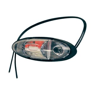 feu d'encombrement W105 rouge / blanc gauche/droite 220mm, 2x0,75mm2