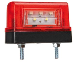 eclairage de plaque d'immatriculation rouge/blanc cable 500mm 12/24V