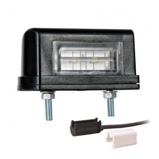 éclairage de plaque LED 12/24V P&R câble 200mm, 2x 1,5mm² blanc
