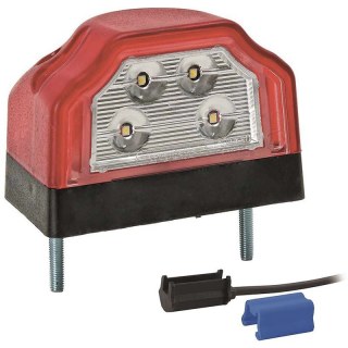 éclairage de plaque LED 12/24V DC câble 200mm, 0,75mm² rouge/blanc