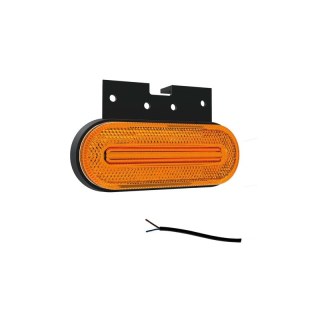 50cm feu de position latéral 47 / 30mm orange câble 12/24V support de montage inclus