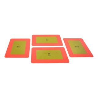 panneau de signalisation semi-remorque >3500kg jaune avec rouge bord 4 x (283 x 197mm)