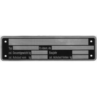 plaque signalétique, vierge