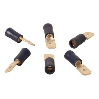 fixation pour prise plate pour le fil 1,5 – 2,5mm2 6,3x0,8,mm bleu