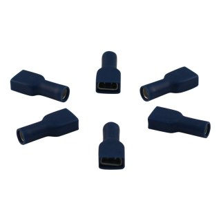 manchon pour prise plate complètement isolé pour le fil 1,5 – 2,5mm2 6,3x0,8,mm bleu