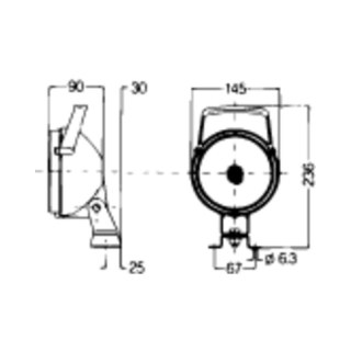 lampe de travail 12V 55W H3