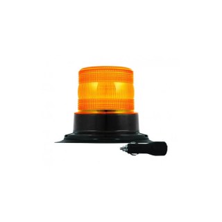 Gyrophare clignotante LED orange 9/30V Cordon spiralé avec allume cigare 8x 2watt LEDs