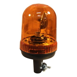 gyrophare halogène dual voltage 12V / 24V orange fixation a insérer