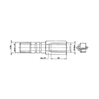 porte d'huile + Protection de rupture M22x1,5 + 1/2" GAS