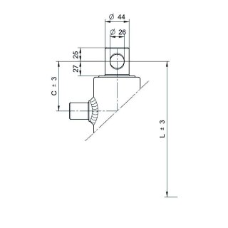 hefcilinder 3,5ton slag 795mm 2 traps gat