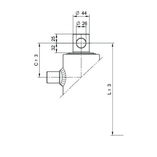 hefcilinder 5ton slag 893mm 3 traps gat