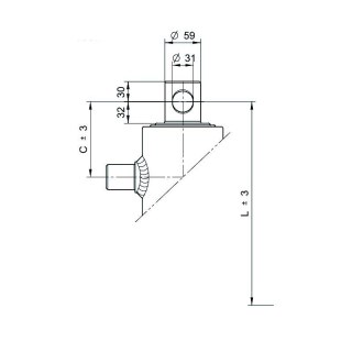telescopic cylinder 8 ton stroke 1493mm 3 stages bore