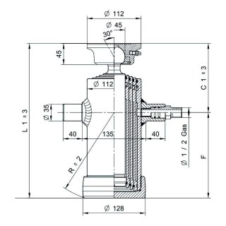 telescopic cylinder 7ton stroke 670mm 4 stages welding pan