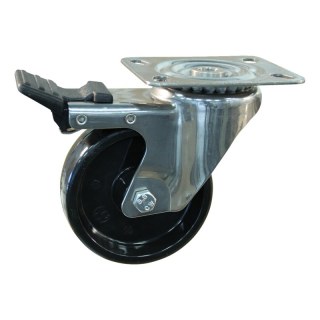 roulette pivotante avec frein 125mm serie 35 ᠆ 29 montage de la plaque palier lisse