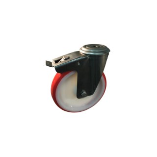 Lenkrolle mit Feststeller 200mm serie 27 ᠆ 30 Rückenloch Kugellager aus rostfreiem Stahl