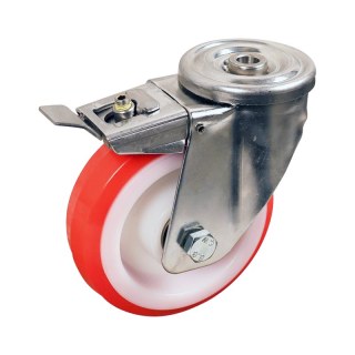 roulette pivotante avec frein 125mm série 27 ᠆ 31 trou pour boulon Roulement à billes en inox