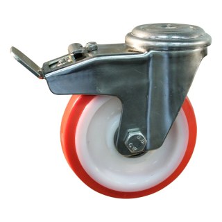 roulette pivotante avec frein 150mm série 27 ᠆ 31 trou pour boulon Roulement à billes en inox