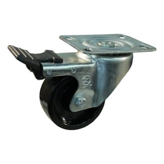 roulette pivotante avec frein 125mm serie 35 ᠆ 09 montage de la plaque palier lisse
