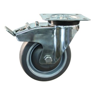 roulette pivotante avec frein 160mm serie 19 ᠆ 31 montage de la plaque Roulement à billes en inox
