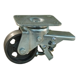 roulette pivotante avec frein 80mm serie 45 ᠆ 19 montage de la plaque palier lisse