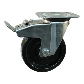 roulette pivotante avec frein 125mm serie 35 ᠆ 31 montage de la plaque palier lisse