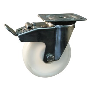 roulette pivotante avec frein 160mm serie 34 ᠆ 31 montage de la plaque palier lisse