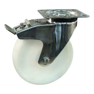 roulette pivotante avec frein 200mm serie 34 ᠆ 31 montage de la plaque roulement à aiguilles éxécution inox