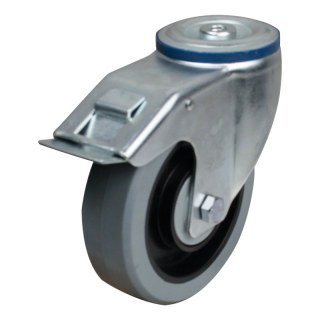 roulette pivotante avec frein 160mm série 14 ᠆ 15 trou pour boulon roulement à billes