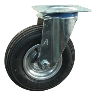 swivel castor 7x1 3/4 (175x45) 1.25x3.8 (200x50) ET0 NL60mm steel C-179 silver grey 15 plate mounting roller bearing