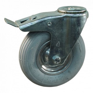 ruota girevole con freno 200x50 1.25x3.8 (200x50) ET0 NL60mm metallo HF-207A grigio argento 200mm 15 foro per cuscinetto bullone