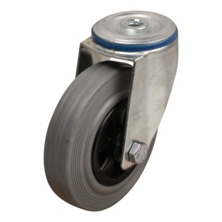 roulette pivotante 125mm serie 11 ᠆ 15 trou pour boulon palier lisse