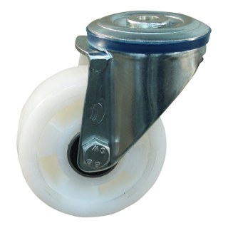 roulette pivotante 100mm serie 33 ᠆ 10 trou pour boulon roulement à billes