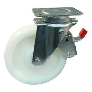 roulette pivotante avec frein 200mm serie 33 ᠆ 14 montage de la plaque palier lisse