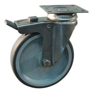 roulette pivotante avec frein 50mm serie 68 ᠆ 37 montage de la plaque palier lisse