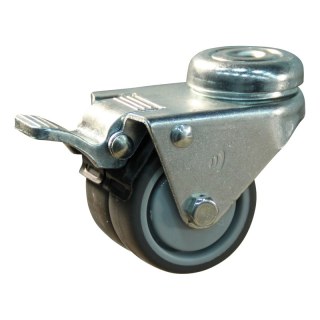 roulette pivotante avec frein 50mm serie 68-62 trou pour boulon roulement à billes