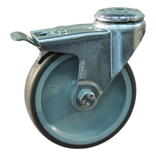 roulette pivotante avec frein 100mm serie 68 ᠆ 40 trou pour boulon palier lisse