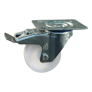 roulette pivotante avec frein 80mm serie 34 ᠆ 12 montage de la plaque palier lisse