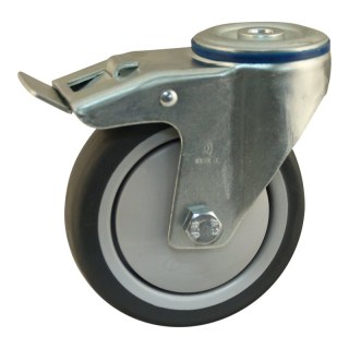 roulette pivotante avec frein 125mm serie 19 ᠆ 15 trou pour boulon roulement à billes