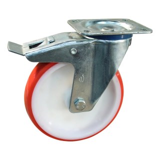 roulette pivotante avec frein 175mm série 27 ᠆ 15 montage de la plaque palier lisse