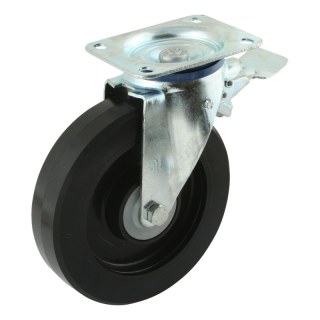 roulette pivotante avec frein 160mm série 07 ᠆ 12 plaatbevestiging met uitsparing richtingvastzetter roulement à billes