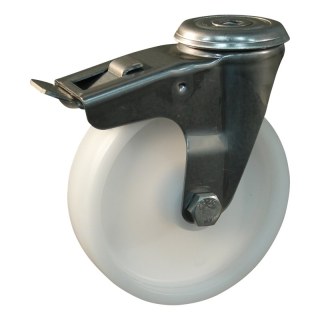 roulette pivotante avec frein 80mm serie 34 ᠆ 30 trou pour boulon palier lisse