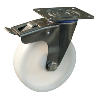 roulette pivotante avec frein 80mm serie 34 ᠆ 30 montage de la plaque palier lisse