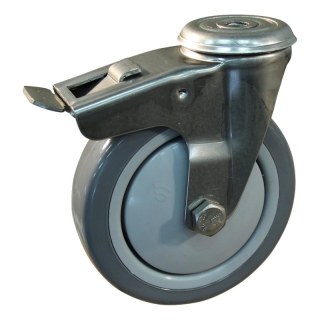 roulette pivotante avec frein 100mm serie 36 ᠆ 30 trou pour boulon roulement à billes