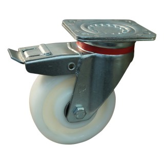 roulette pivotante avec frein 150mm serie 33 ᠆ 17 montage de la plaque palier lisse