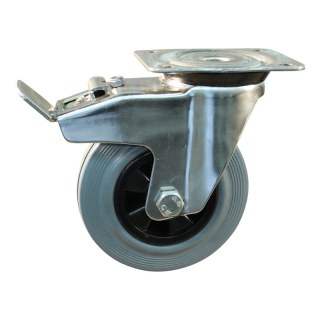 roulette pivotante avec frein 160mm serie 11 ᠆ 31 montage de la plaque palier lisse