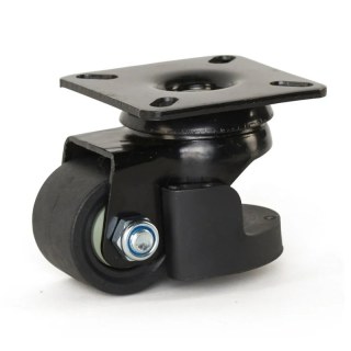 roulette pivotante avec pied réglable 65mm Novio Noir série 33 - 26 montage de la plaque roulement à billes
