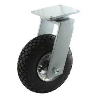 ruota girevole 4.00-4 2.10-4H2 cuscinetto a sfere Ø25 NL75mm metallo V-6504 argento grigio 20 piastra montaggio