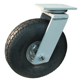ruota girevole 4.00-4 2.10-4H2 ET0 cuscinetto a rulli Ø25 NL75mm metallo V-6504 argento grigio 20 piastra di montaggio